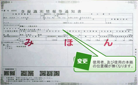 登録識別情報等通知書