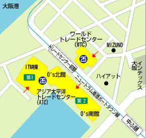 大阪市内公営駐車場MAP